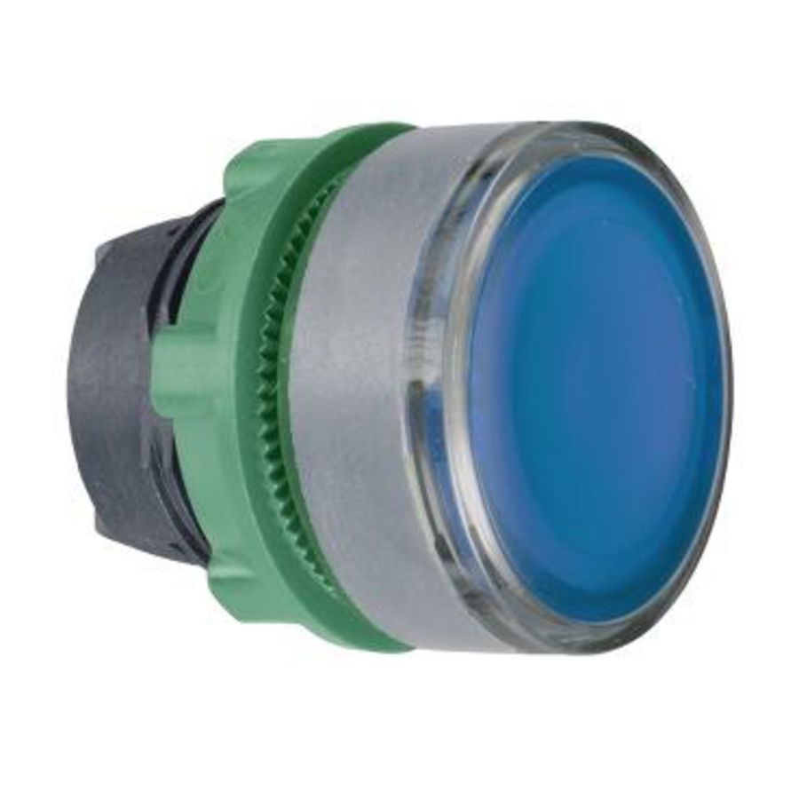 blue flush illum pushbutton head for integRALLED cp grey