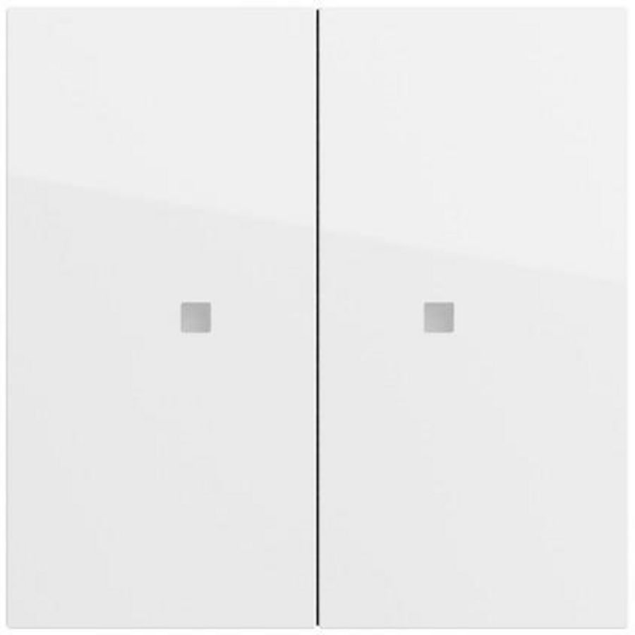 RF Multi bedieningselement-opzetstuk 2-voudig KNX System 70 zuiver wit