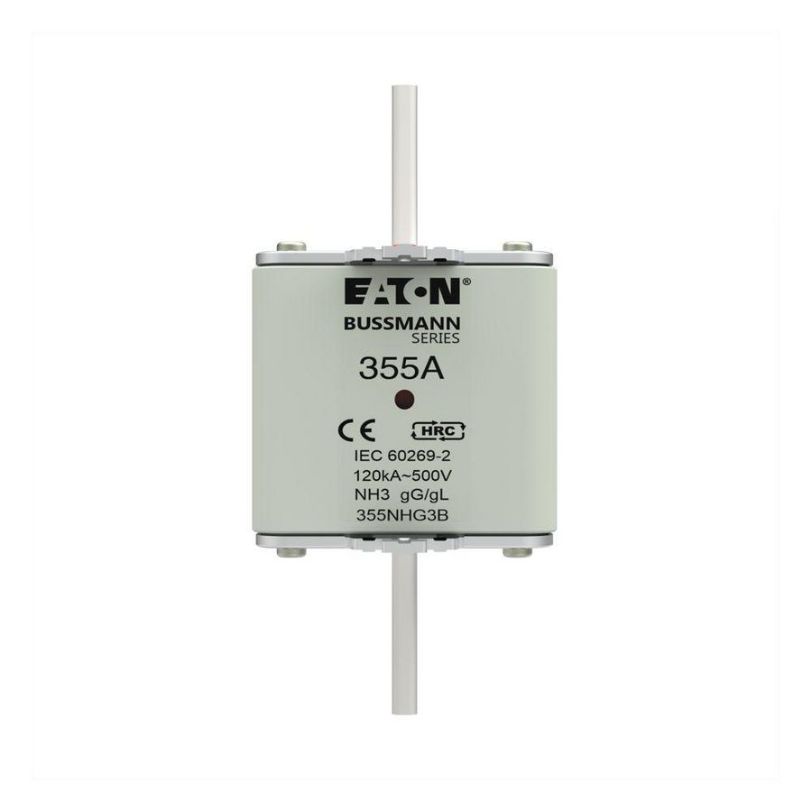 Zekering laagsp. 355A AC 500V NH3 gL/gG dubbele meld VVE=3