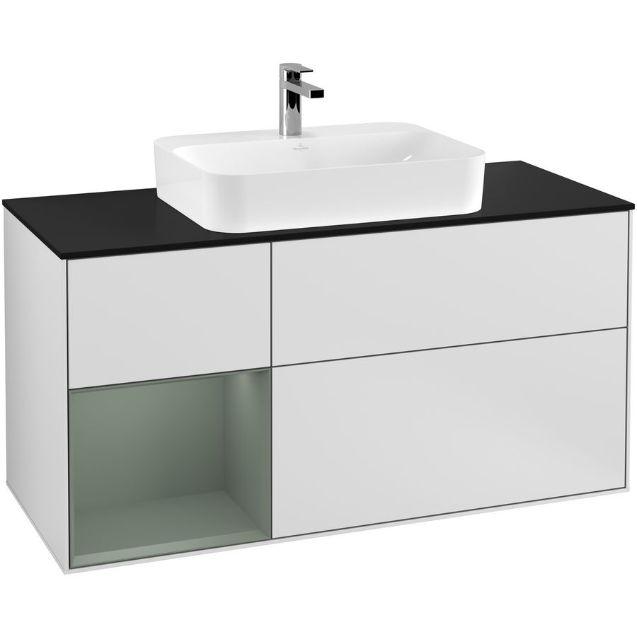 Wastafelonderkast Finion 1200x603x501mm White Matt Lacquer G412GMMT