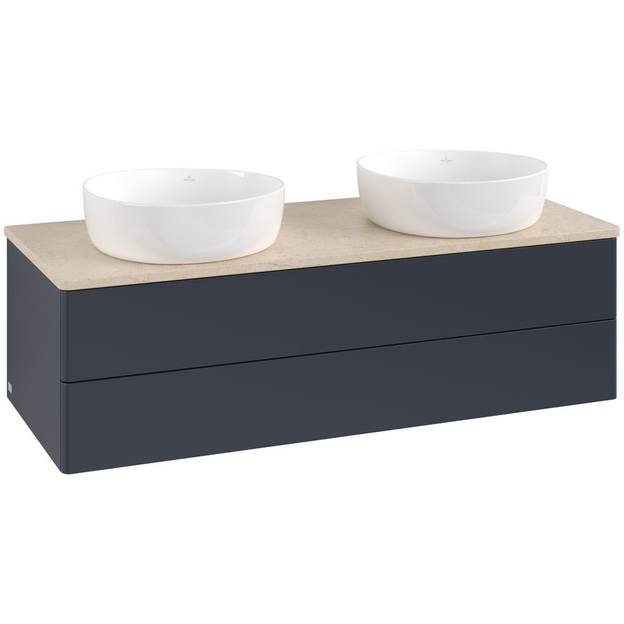 Wastafelonderkast Antao 1200x360x500mm Mid.Blue Matt Lacquer L24013HG