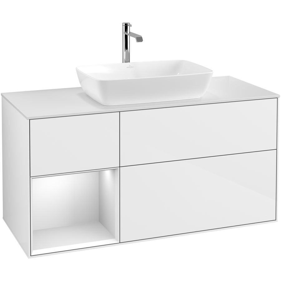 Wastafelonderkast Finion 1200x603x501mm G.White.L F821MTGF