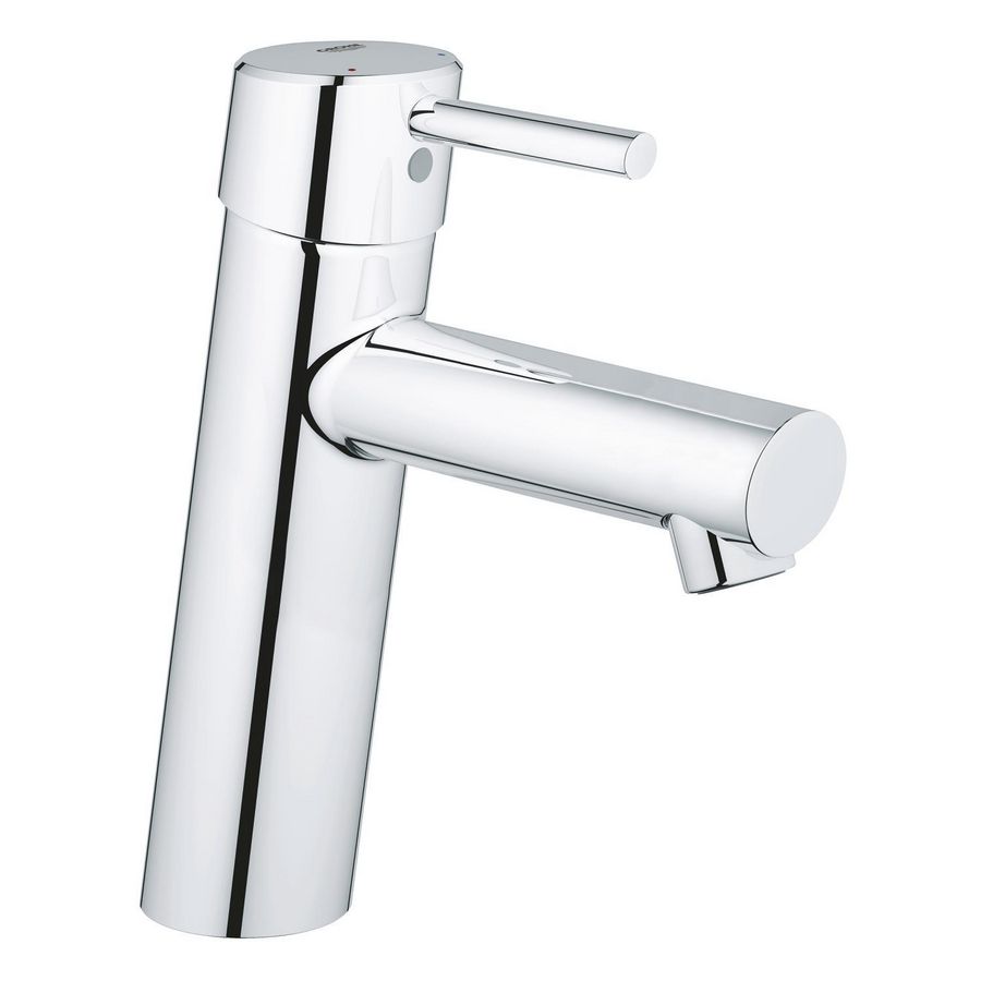 Concetto 1-hendel wastafelmengkraan chroom gladde body spr.133mm