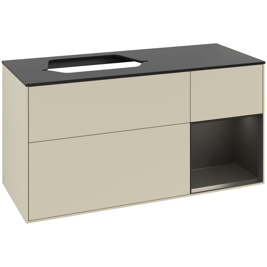 Wastafelonderkast Finion 1200x603x501mm S.Grey Matt Lacquer G402PDHJ