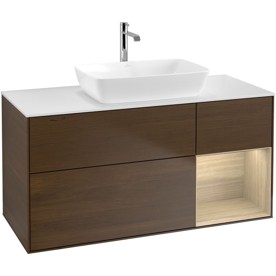 Wastafelonderkast Finion 1200x603x501mm W.Veneer F831PCGN