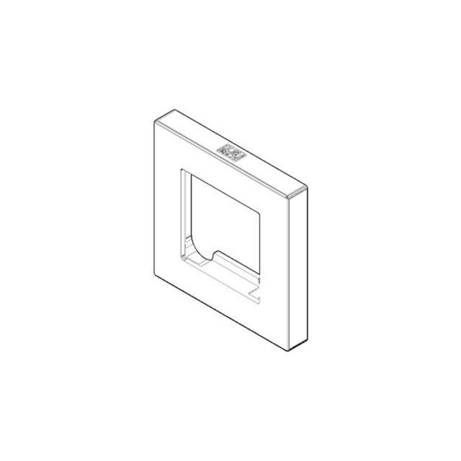 Rozet v. regendouche Plafond 60x9x60mm chr