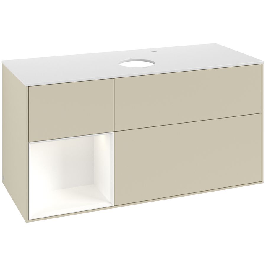 Wastafelonderkast Finion 1200x603x501mm S.Grey Matt Lacquer G941MTHJ