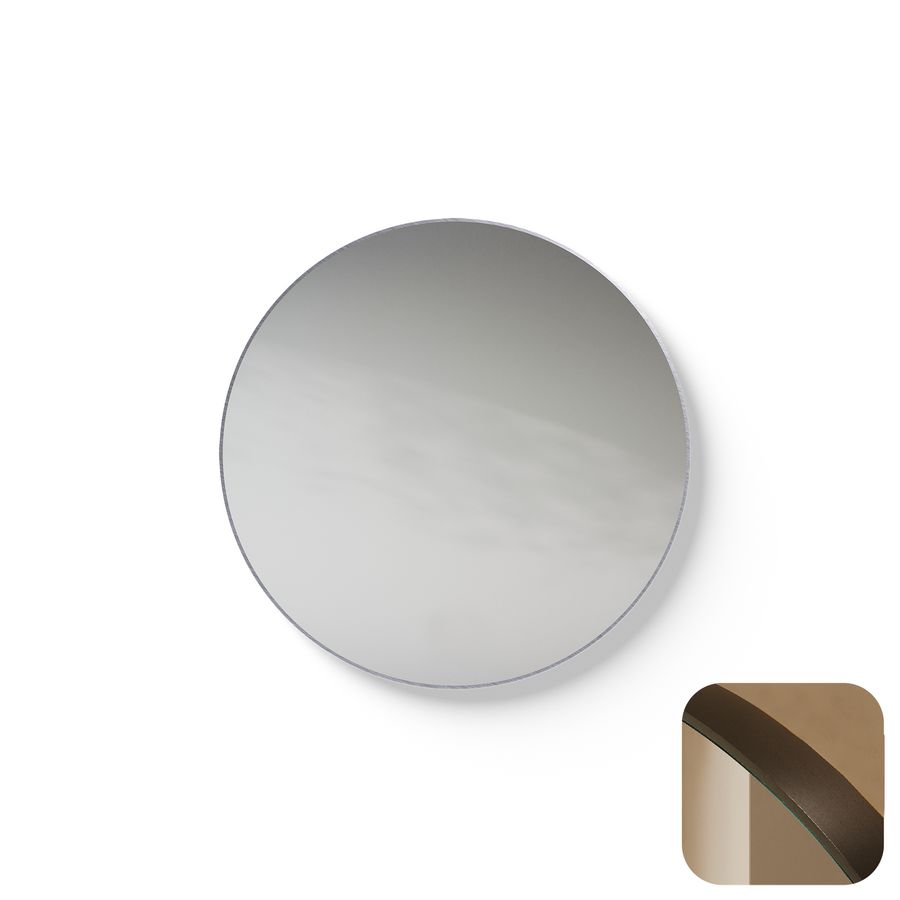 Spiegel Metallic Line Round brushed GunMetal Ø60cm