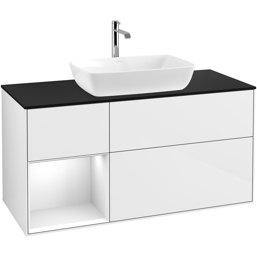 Wastafelonderkast Finion 1200x603x501mm G.White.L F822GFGF