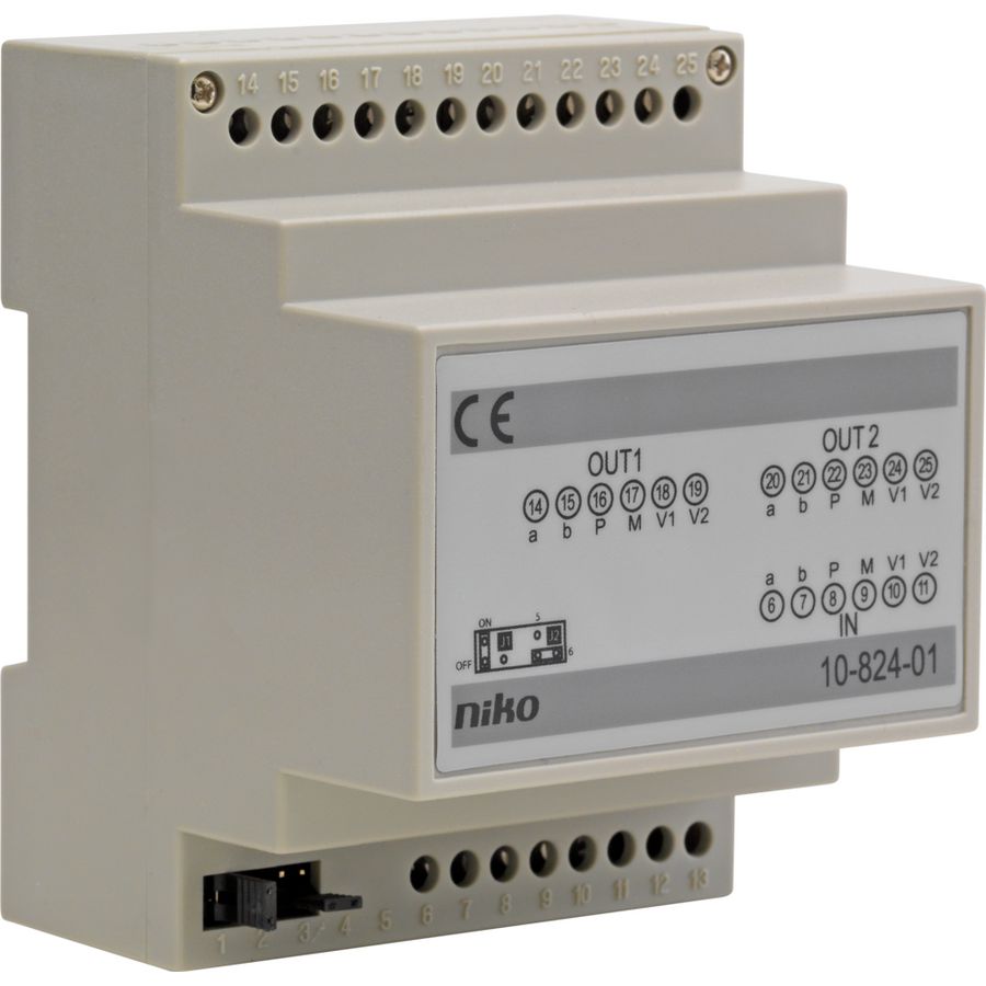 Toegangscontrole - modulaire splitter opsplitsen 2 leidingen