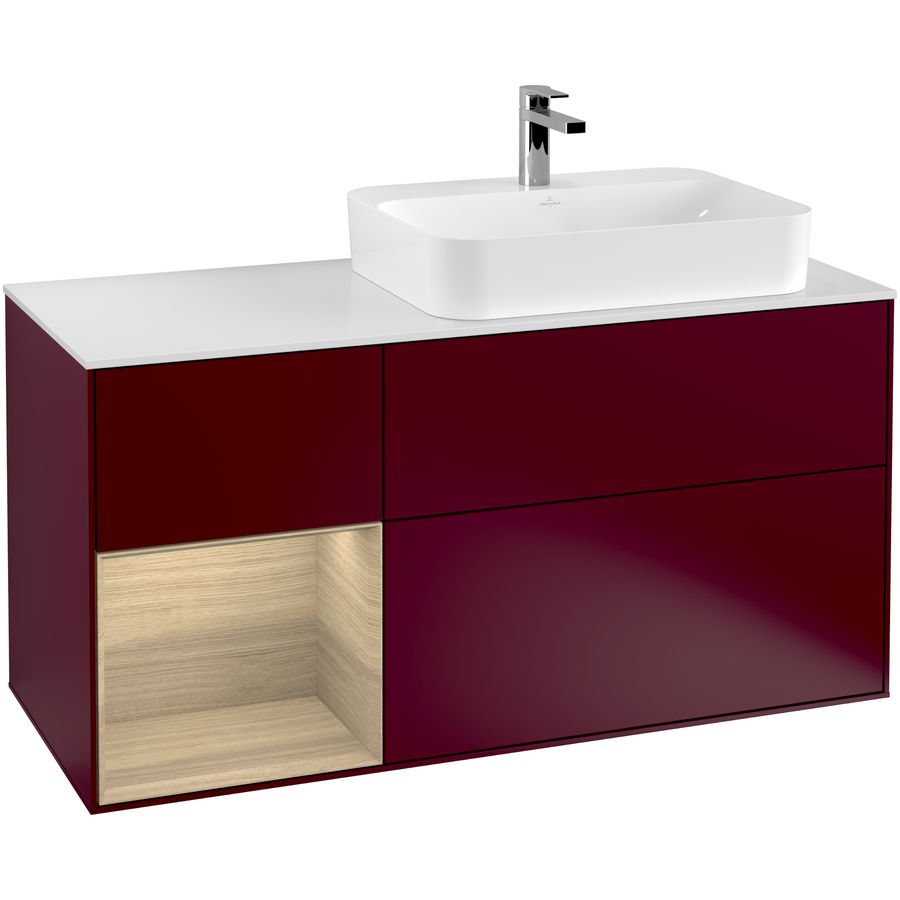 Wastafelonderkast Finion 1200x603x501mm Peony Matt Lacquer G391PCHB