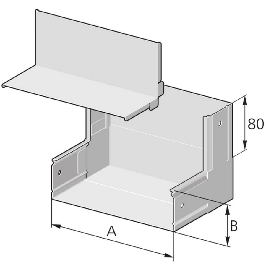 Hoekstuk 90gr binnenz B 120mm H 60mm staal verzinkt 530270 PIK-EDIS-120/60S