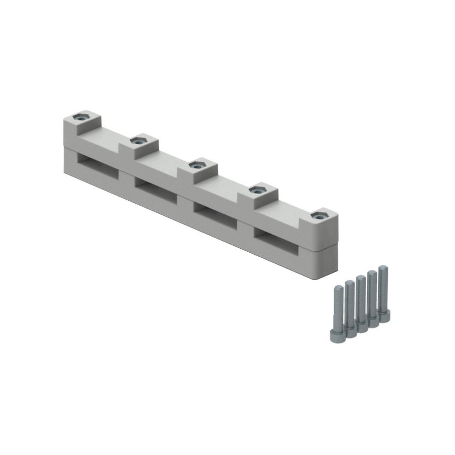 Railsteun H30mm DPX3 -DMX3 1600A 3-polig + N zwevend -isol.