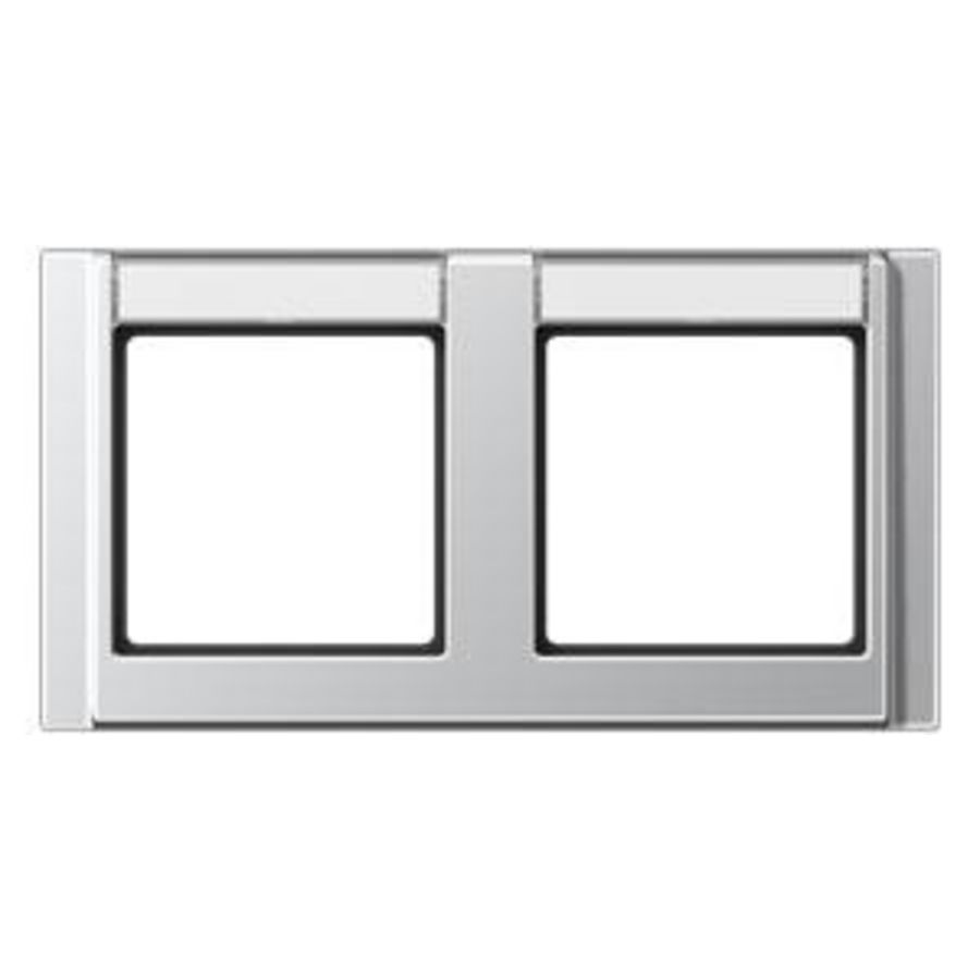 Afdekraam alum.m.tekstvak 2-voudig horizontaal A500 VVE=10