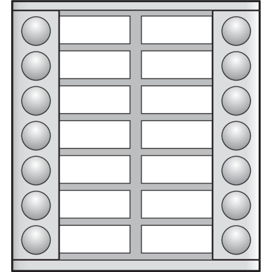Uitbreidingsmodule 14 bellen in 2 rijen opb.buitenpost 20mm