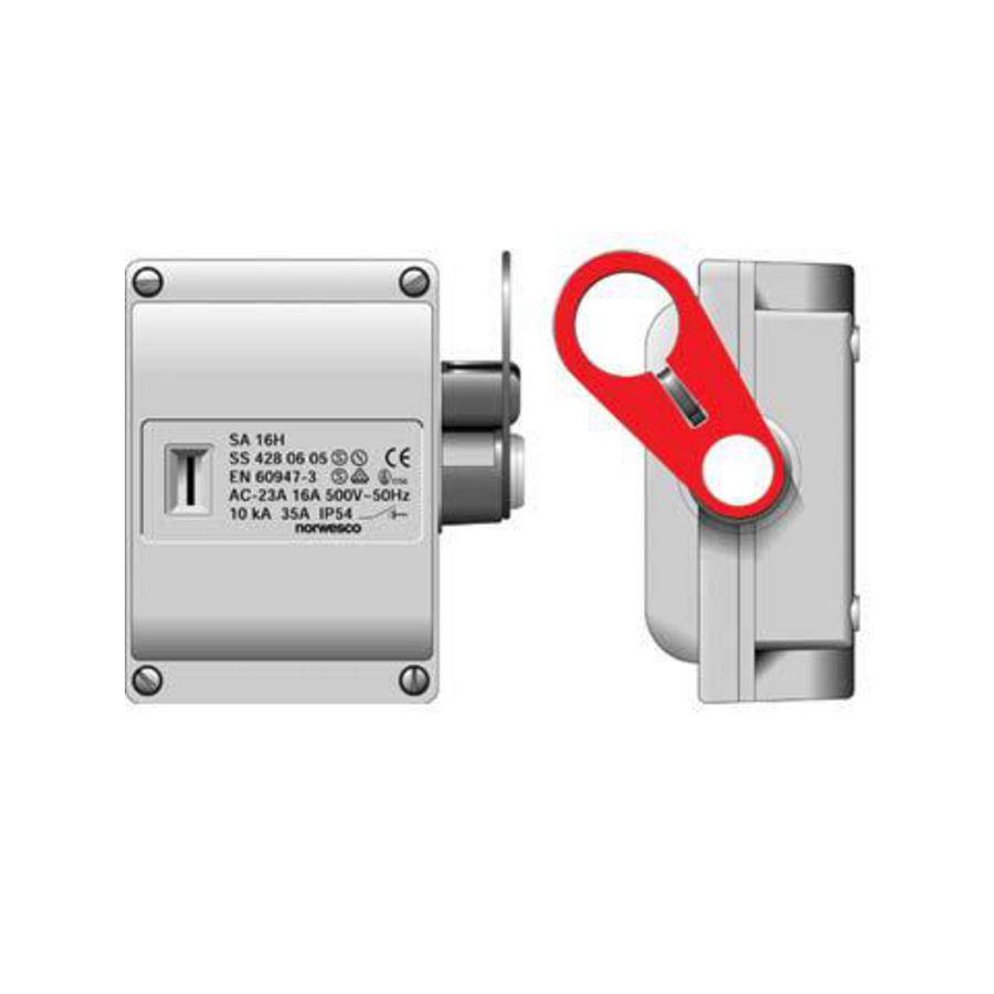 Werkschakelaar SA316Neon 3p 16A/500V M20 IP54