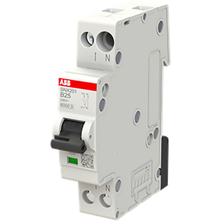 Installatieautomaat 1+NP B-karakteristiek 25A SNX201-B25