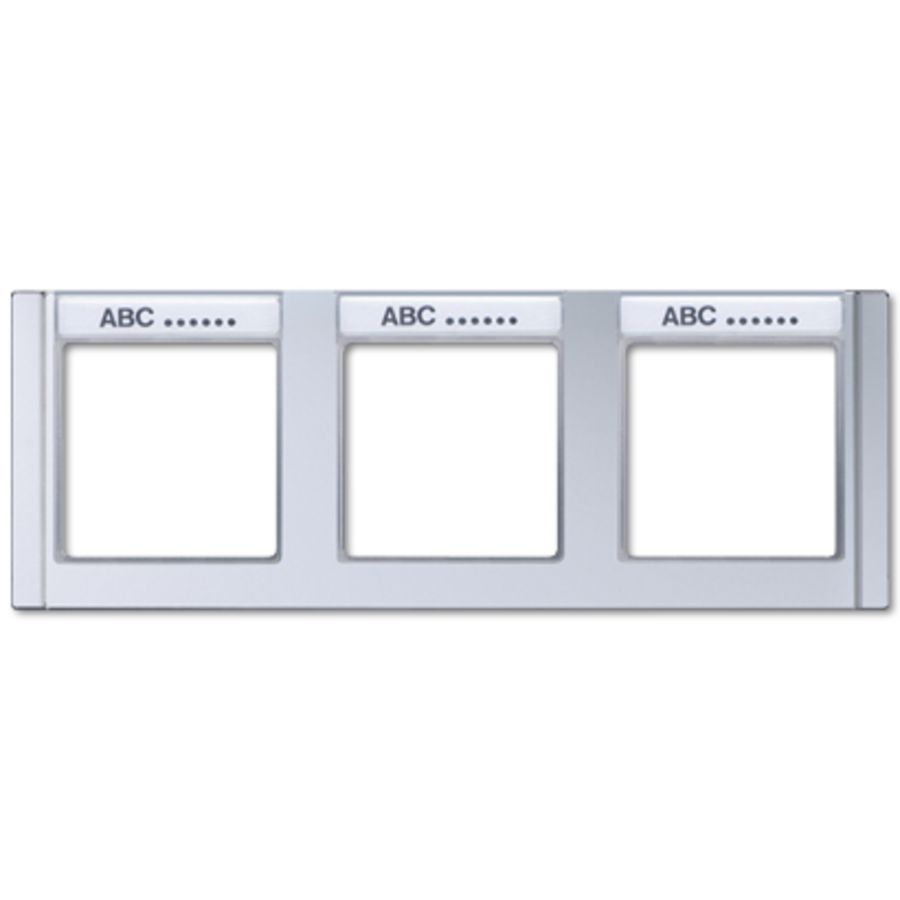 Afdekraam alum.m.tekstvak 3-voudig horizontaal A500 VVE=10