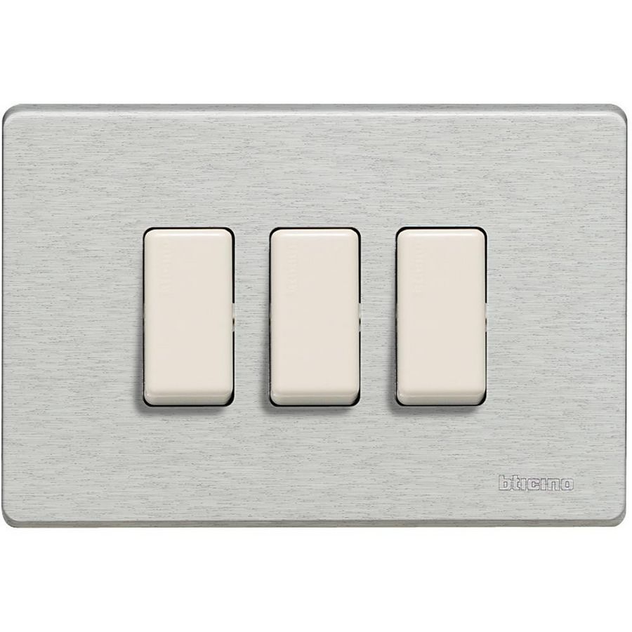 Afdekplaat Magic 3 modulen Aluminium VVE=10