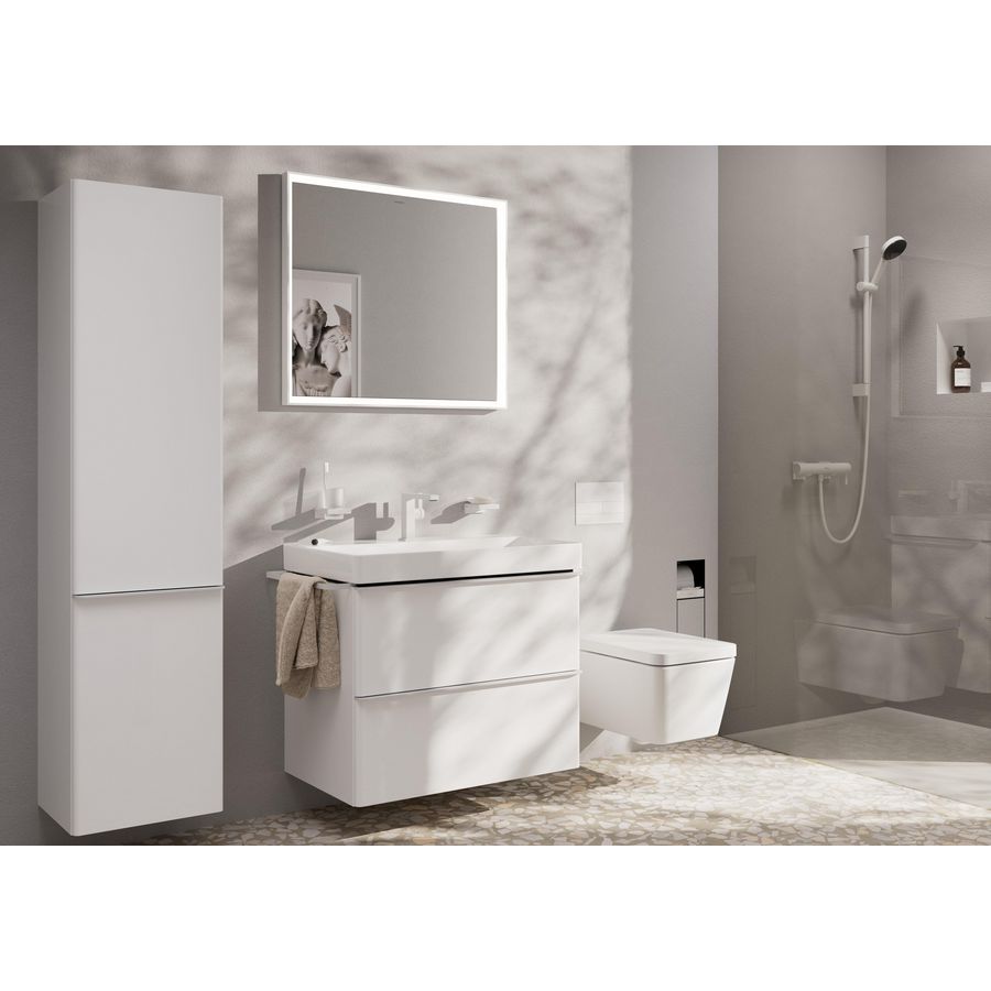Tecturis E 1-hendel wastafelmengkraan 110 CoolStart mat wit incl. waste-inrichting