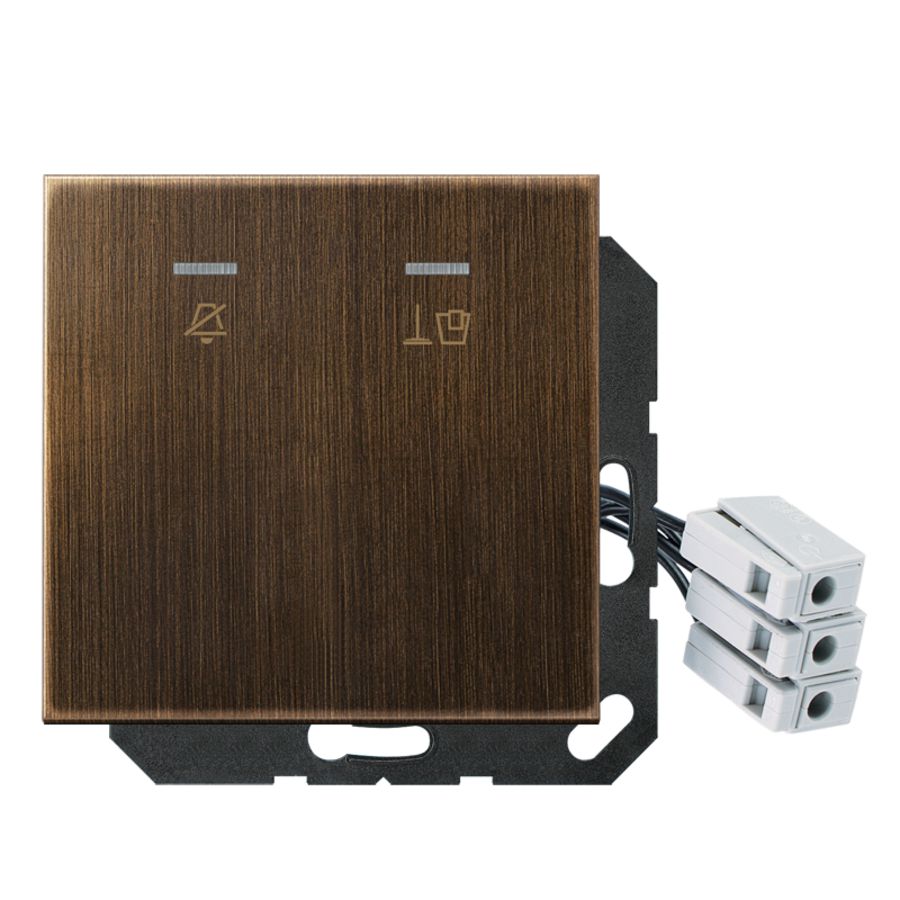 Hotelafdekking LS-messing ant. LED230V buitenm.