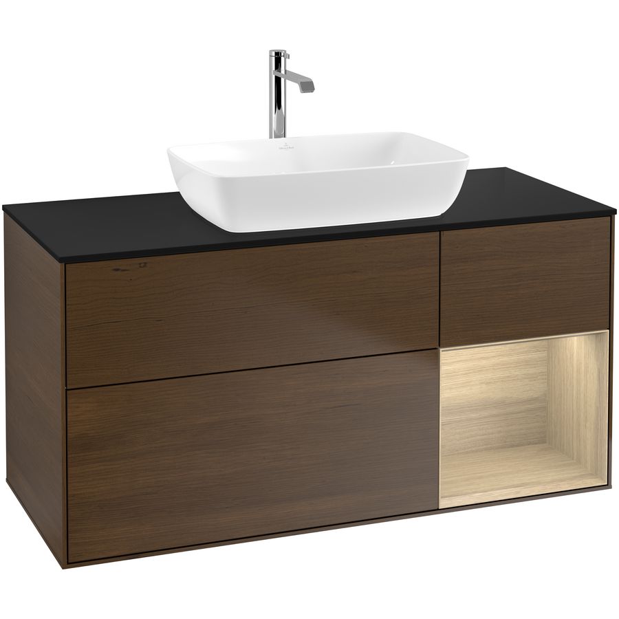 Wastafelonderkast Finion 1200x603x501mm W.Veneer F832PCGN