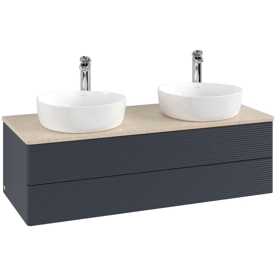 Wastafelonderkast Antao 1200x360x500mm Mid.Blue Matt Lacquer L24153HG