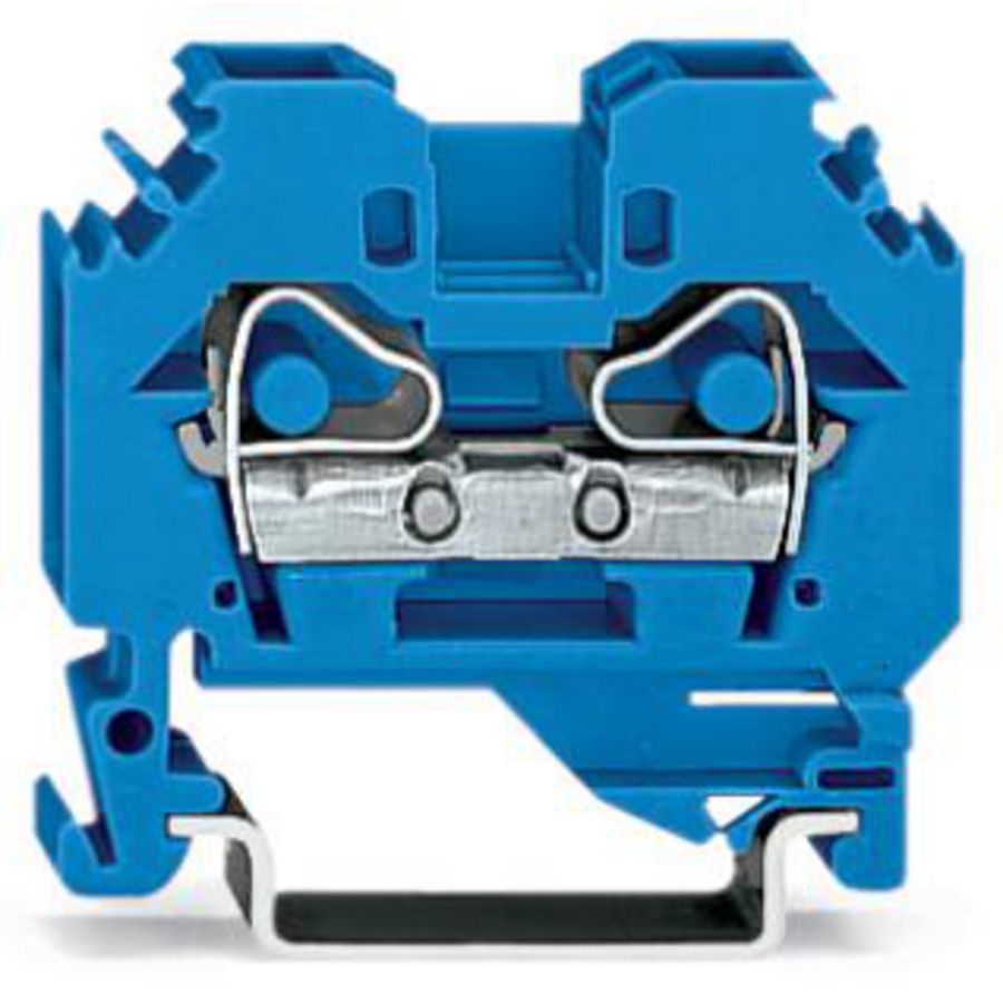 2-draads rijgklem 6mm² Ex i blauw 282-104 VVE=50