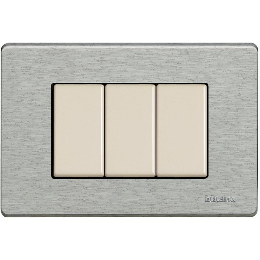 Afdekplaat 3 modulen AluminiumMagic VVE=10