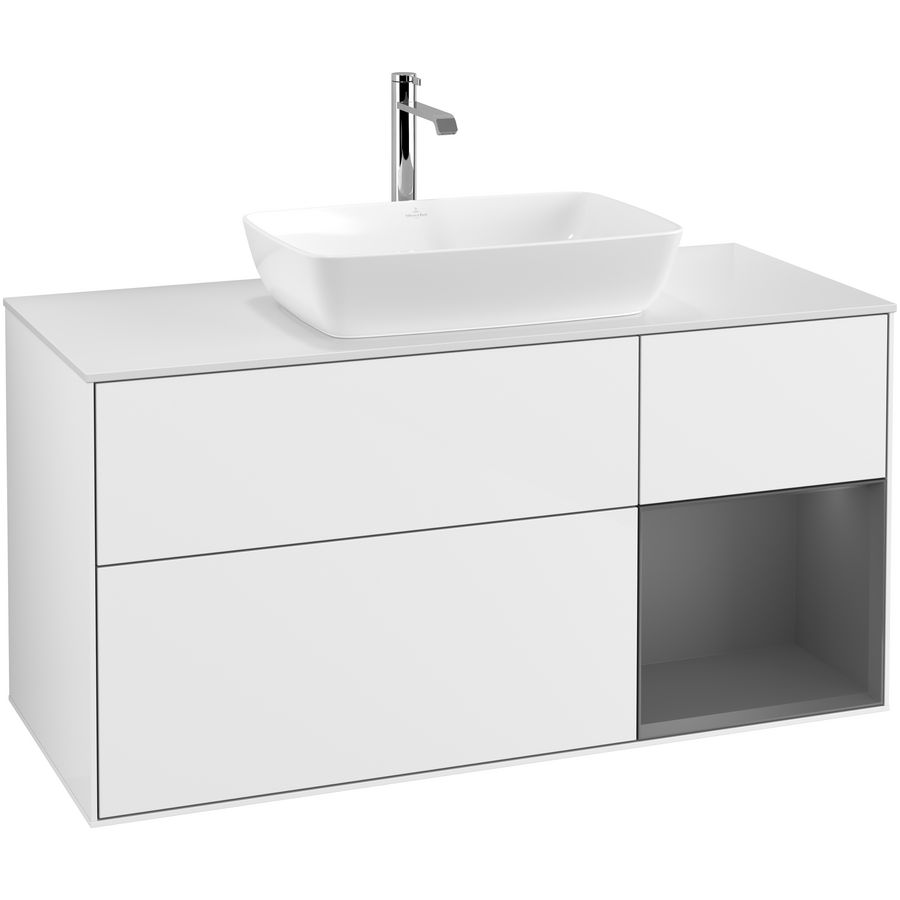 Wastafelonderkast Finion 1200x603x501mm G.White.L F831GKGF
