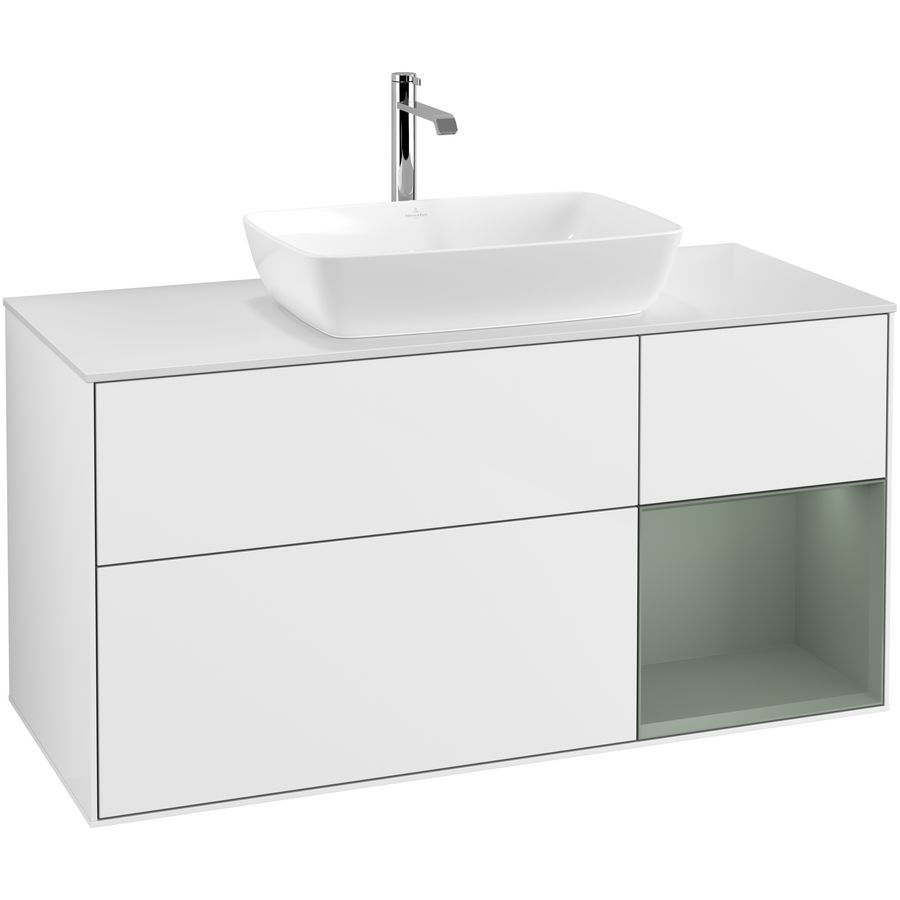 Wastafelonderkast Finion 1200x603x501mm G.White.L F831GMGF