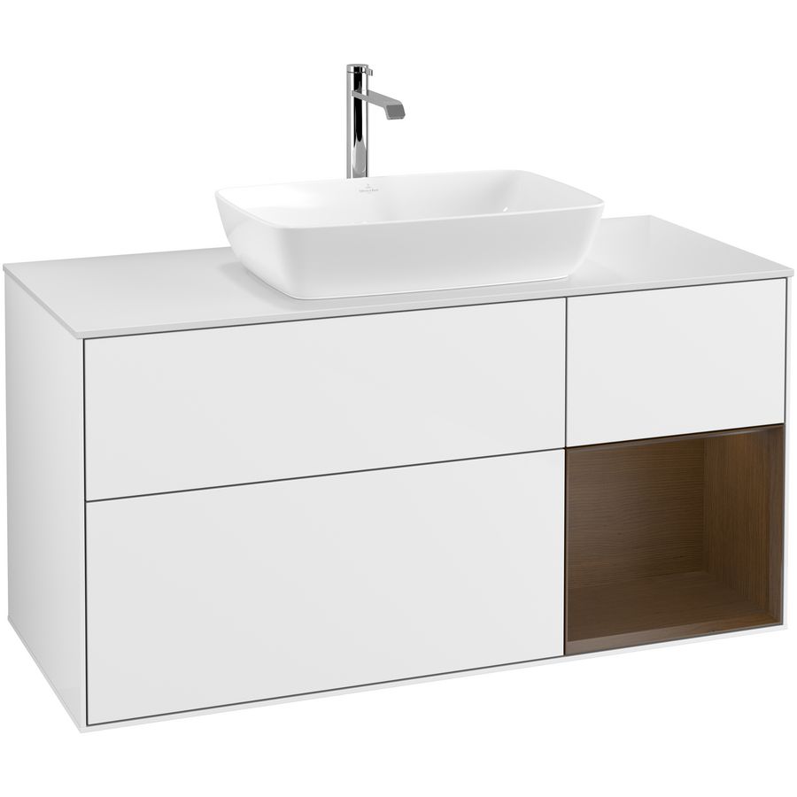 Wastafelonderkast Finion 1200x603x501mm G.White.L F831GNGF