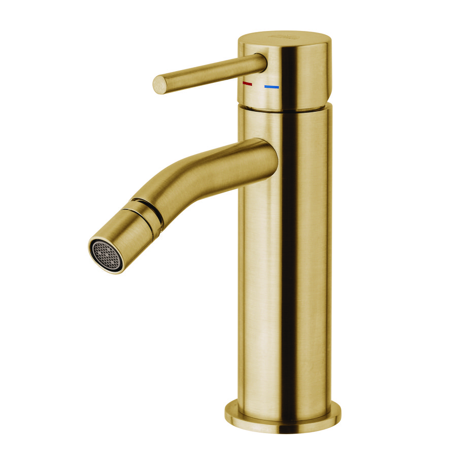 Bidetmengkraan LIGHT 1-h sprong 115mm geborsteld honing goudkleur