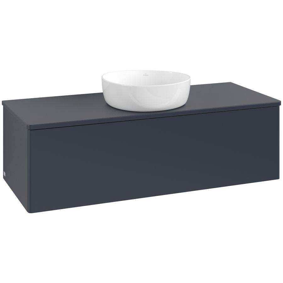Wastafelonderkast Antao 1200x360x500mm Mid.Blue Matt Lacquer L32050HG