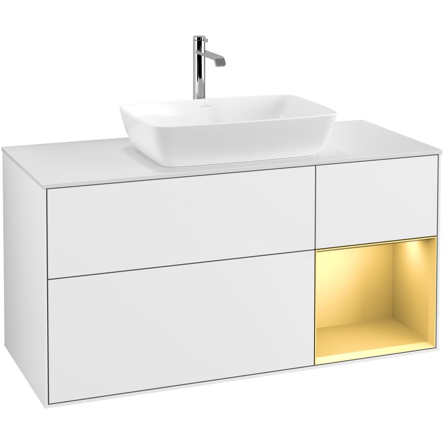 Wastafelonderkast Finion 1200x603x501mm G.White.L F831HFGF