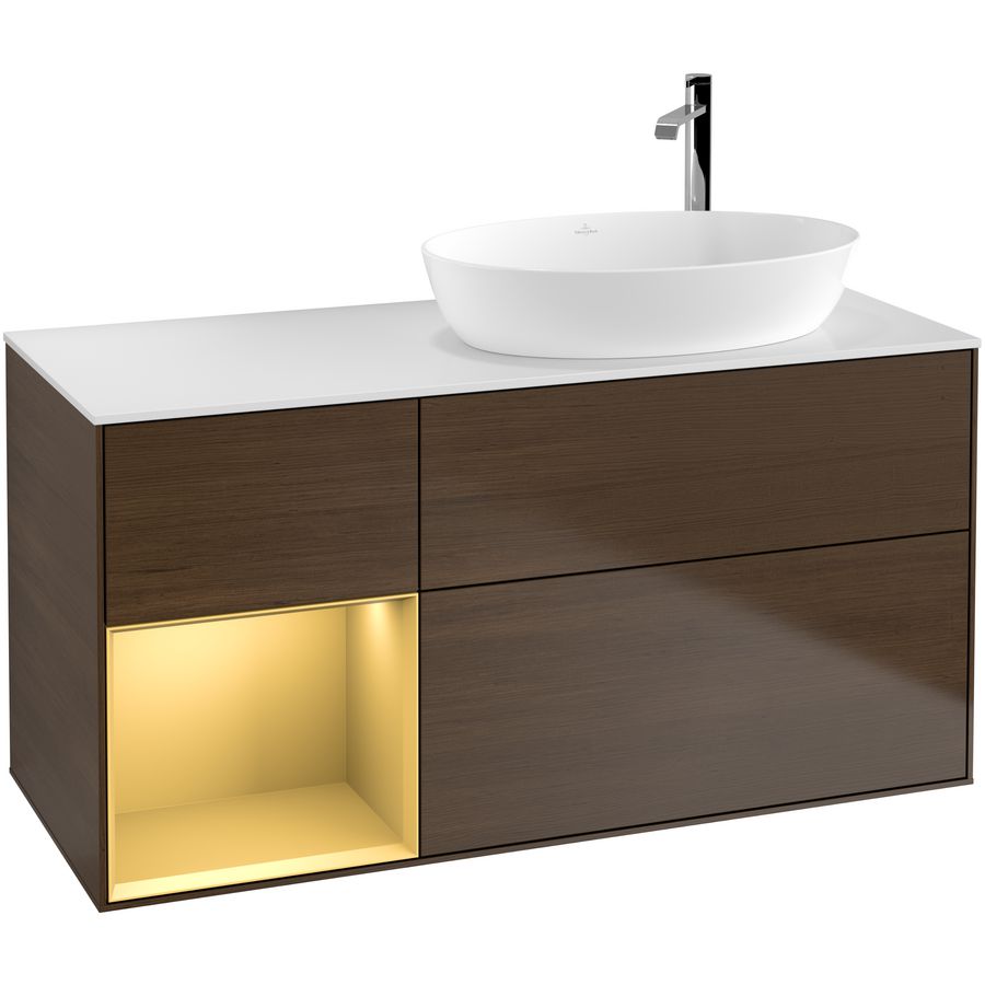 Wastafelonderkast Finion 1200x603x501mm W.Veneer F921HFGN
