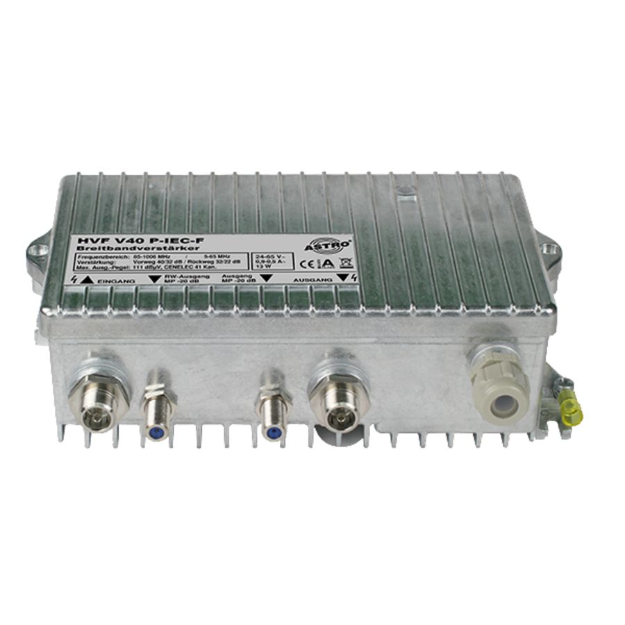 Breedbandversterker telev.85-1006MHz 40/32dB 5-65MHz 32/22dB