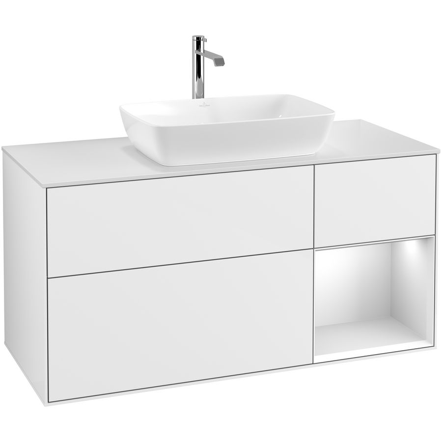 Wastafelonderkast Finion 1200x603x501mm G.White.L F831MTGF