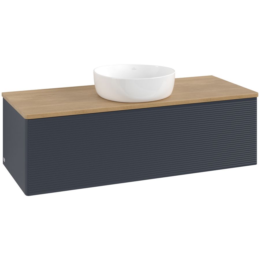 Wastafelonderkast Antao 1200x360x500mm Mid.Blue Matt Lacquer L32111HG