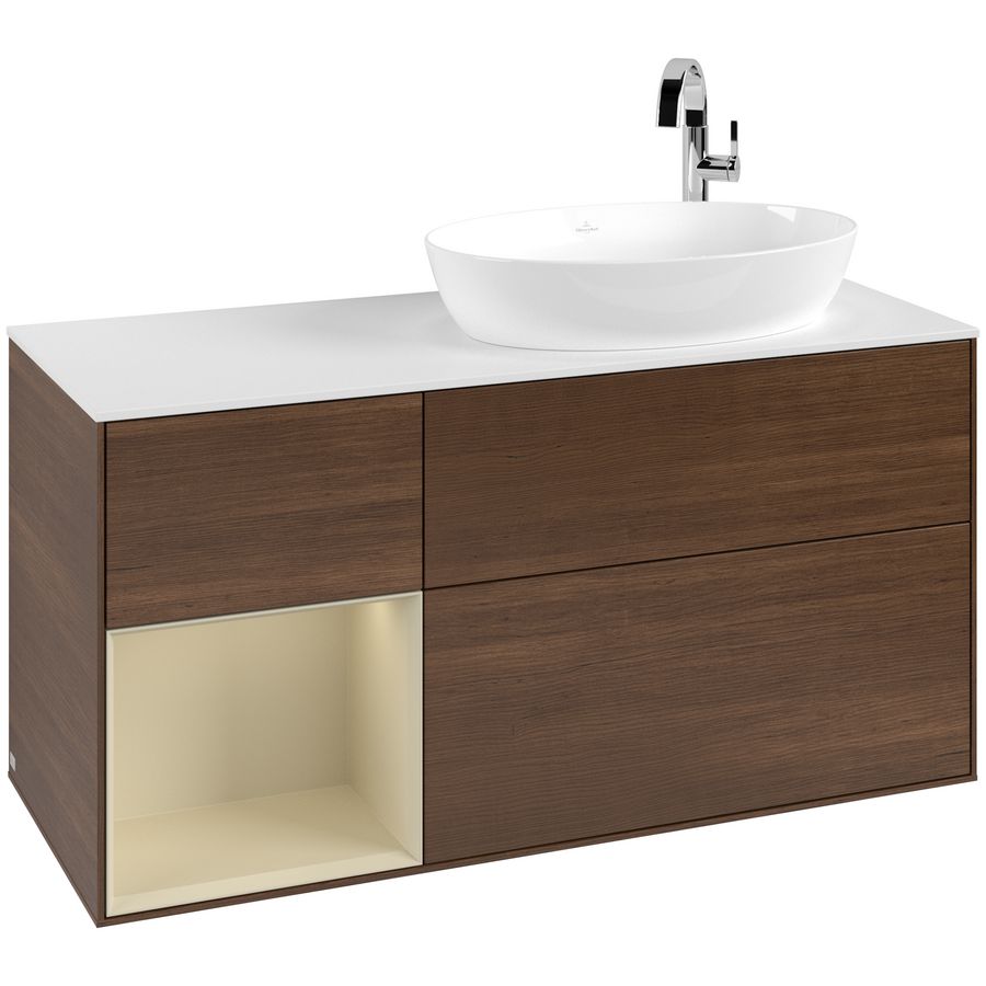Wastafelonderkast Finion 1200x603x501mm W.Veneer F921HJGN