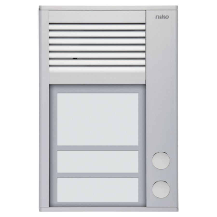 Opbouwbuitenpost 16mm met 2 bellen