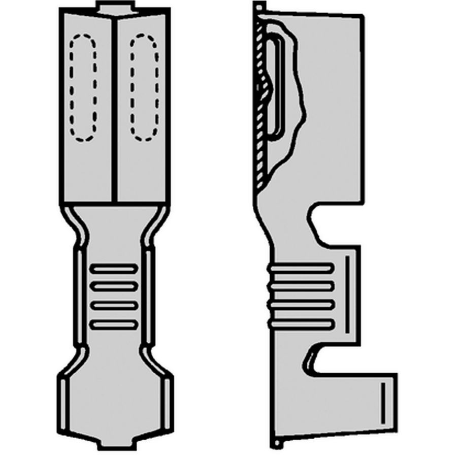 Kist a 100st. Ongeisol. rondstekerh. F-krimp 4mm 0,5-1,5mm²