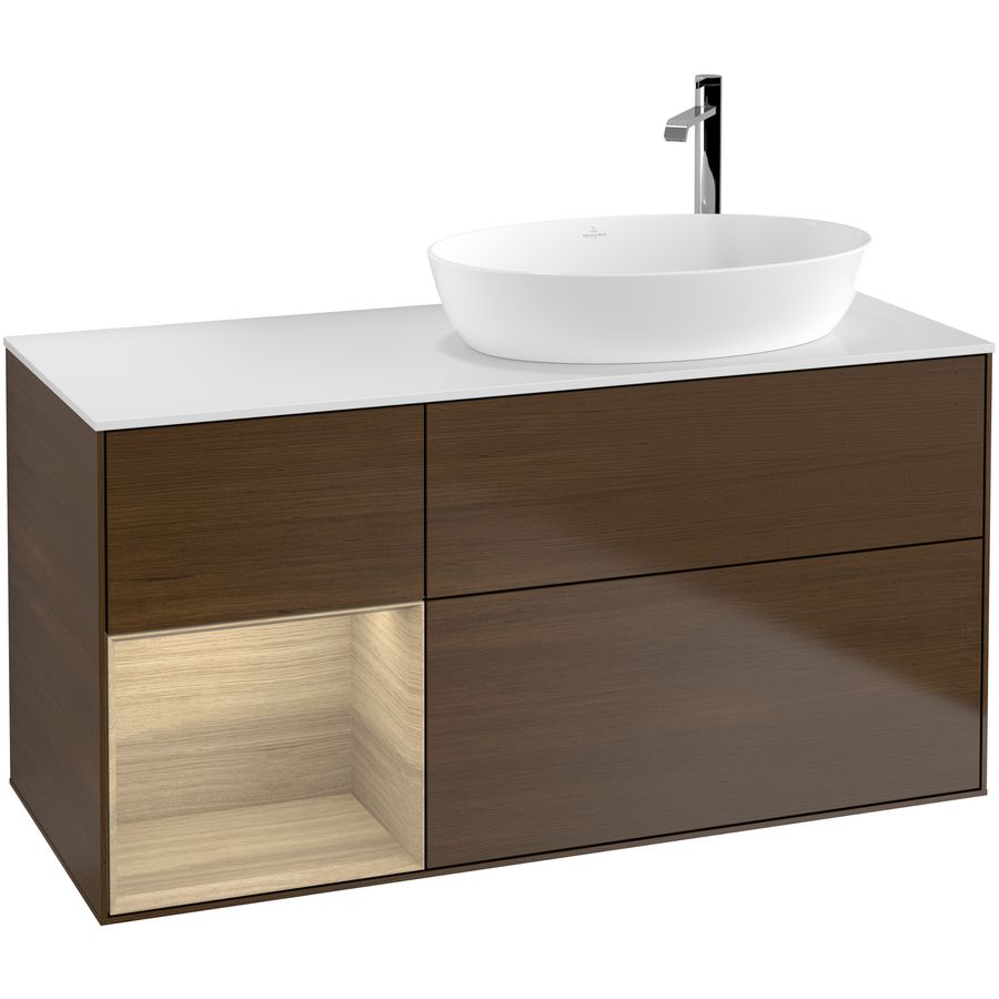 Wastafelonderkast Finion 1200x603x501mm W.Veneer F921PCGN