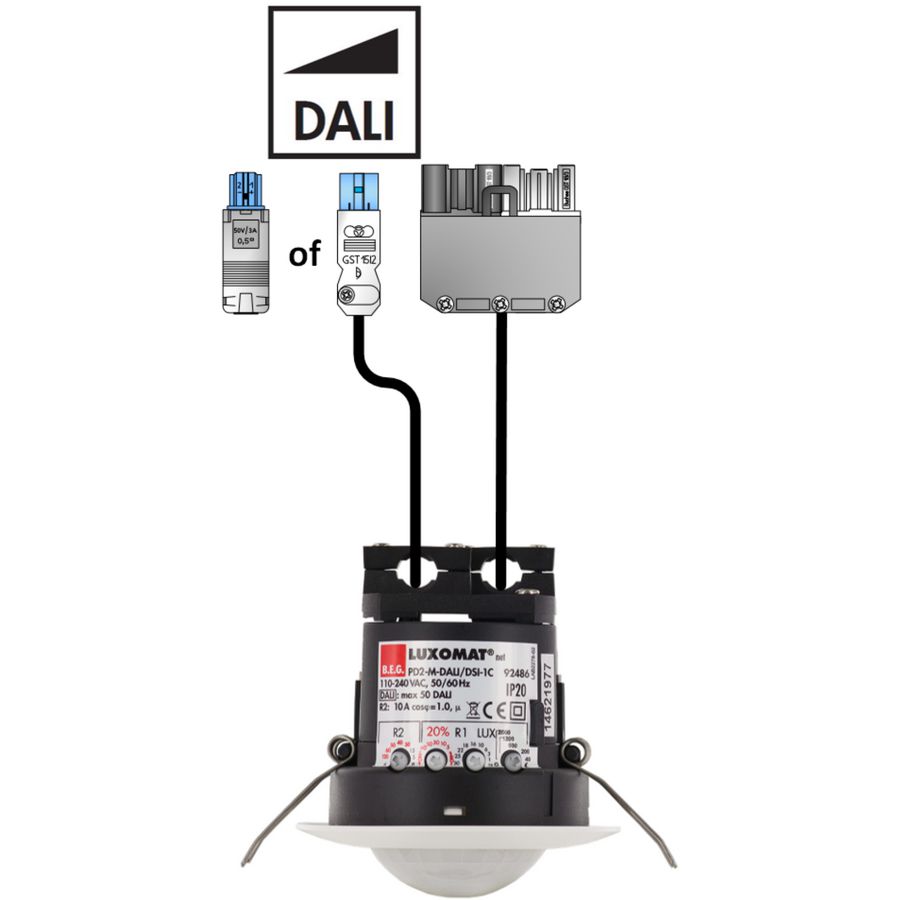 Bewegingsensor SB02.M.1C.DALI.IB.010 10m+BST14I2 fm 0,5m