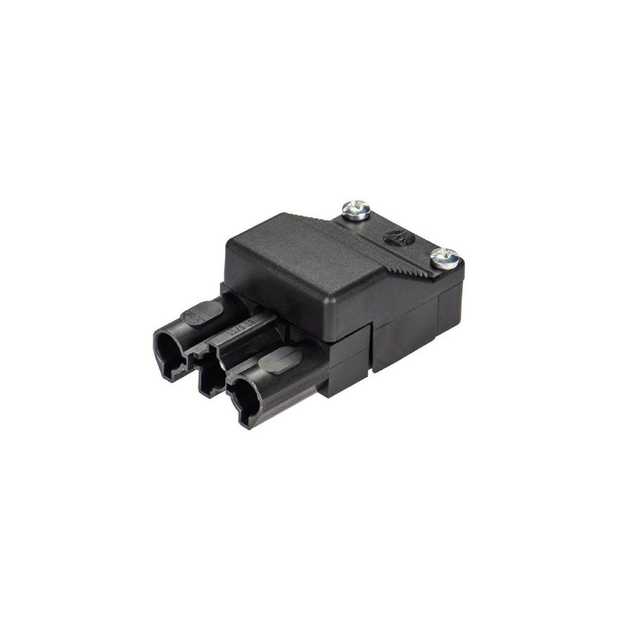 Kabelconnector ST18/3 female zwart VVE=200