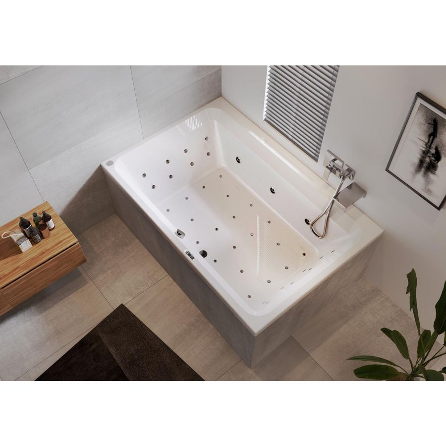 Whirlpool Castello Rihopool 180x120cm systeem BLISS links hoogglans wit