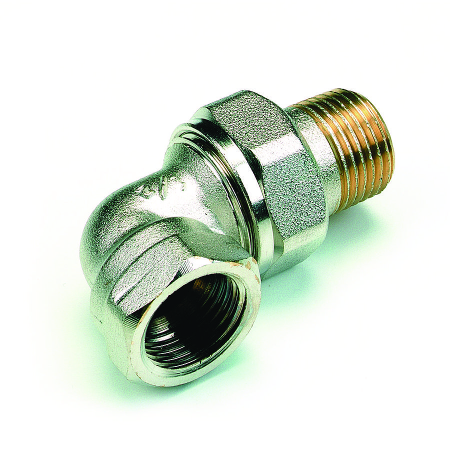 3-delige koppeling haaks 1/2"bn.xbt. vernikkeld 3107UN