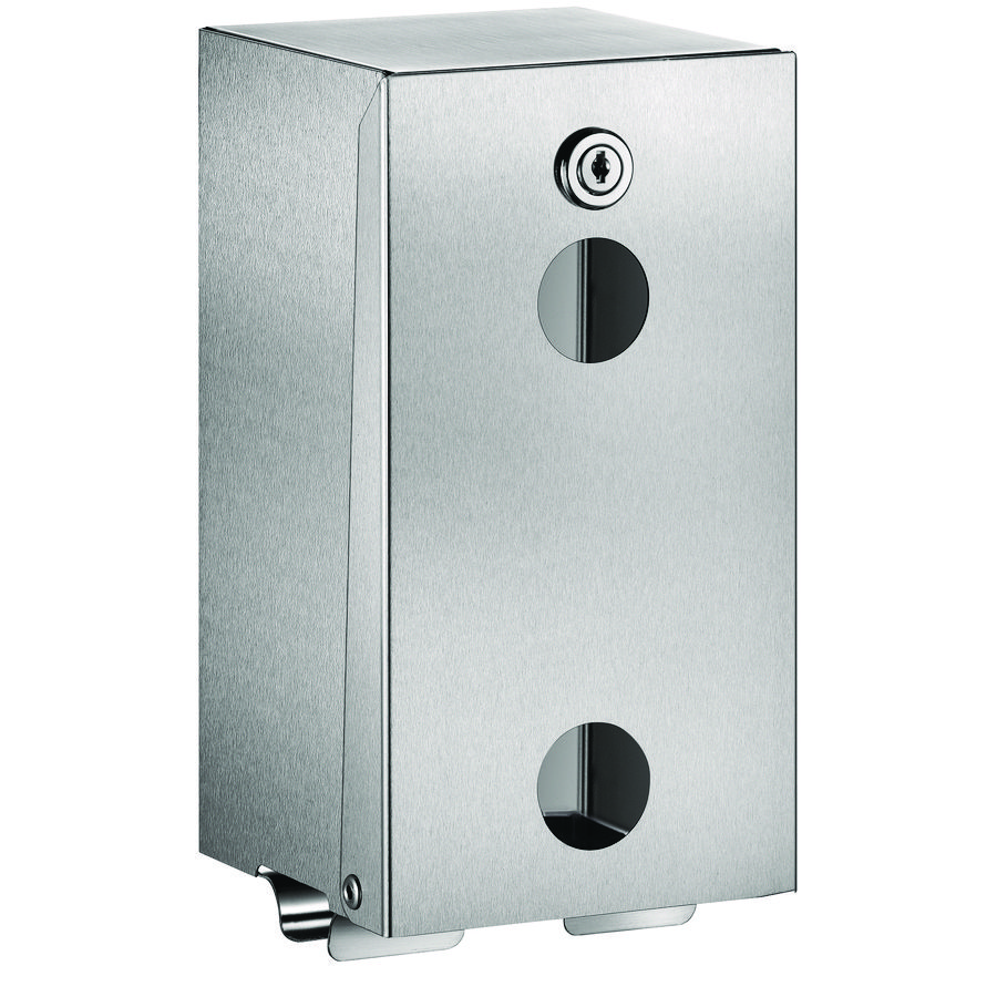 Toiletpapierverdeler 2 rollen RVS 304 mat gepolijst