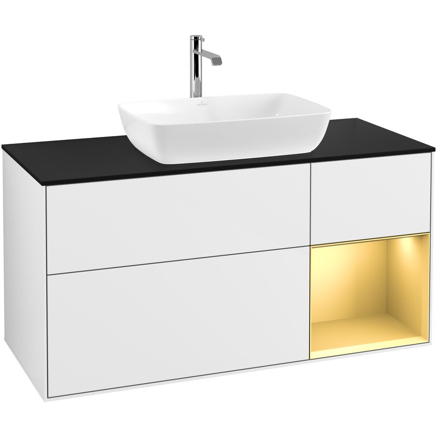 Wastafelonderkast Finion 1200x603x501mm G.White.L F832HFGF