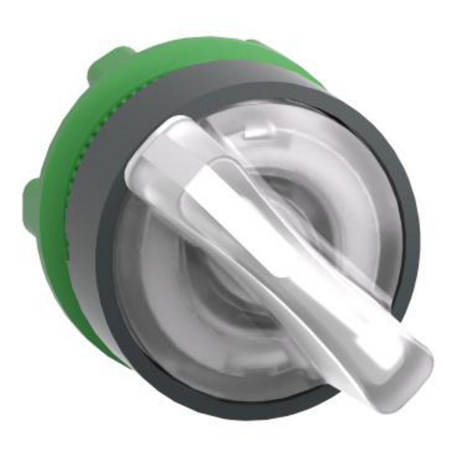 Kop keuzeschakelaar Verlicht 2 standen 22mm Wit Harmony XB5